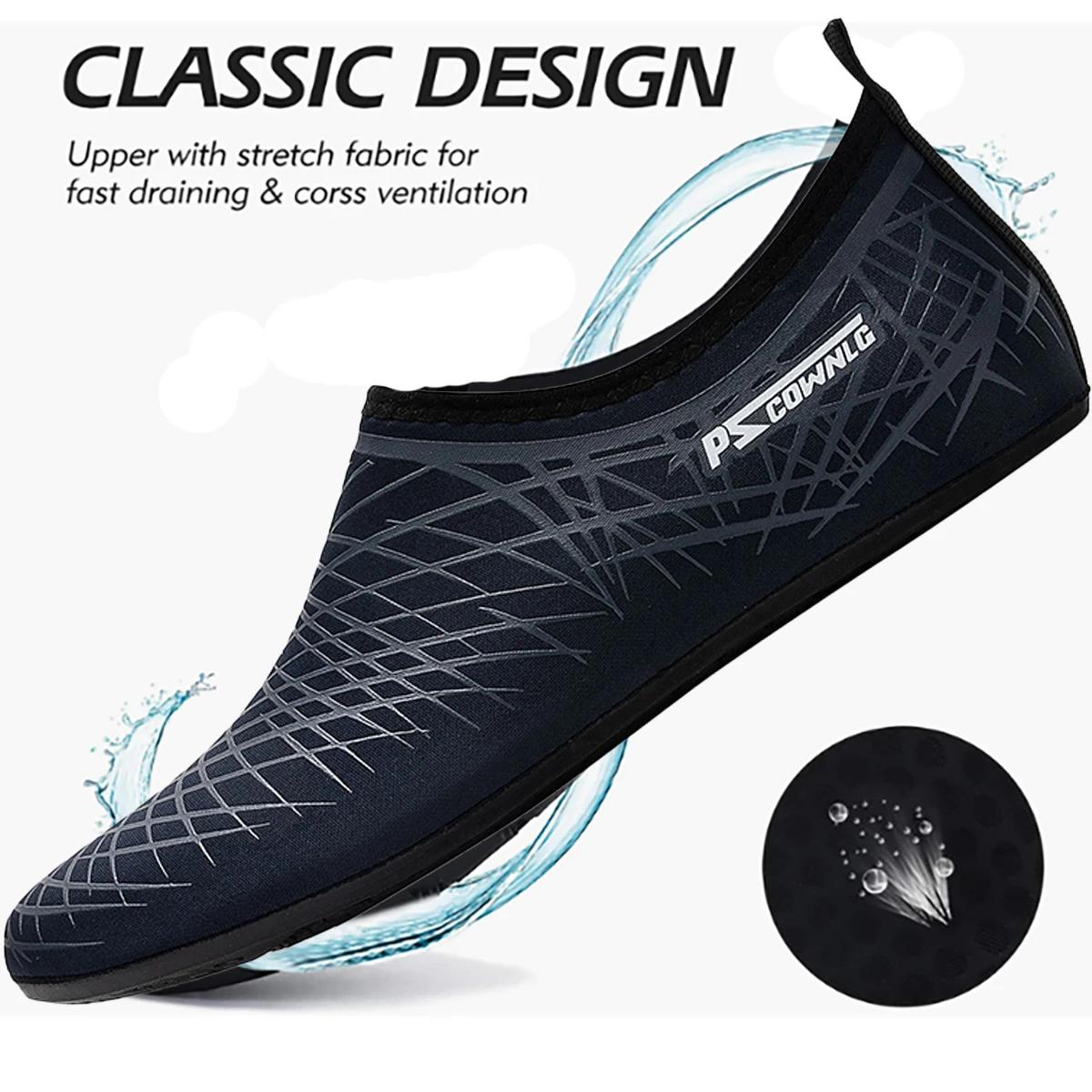 Chaussures de plongée femmes Aqua chaussures hommes plage natation Sport nautique chaussettes pieds