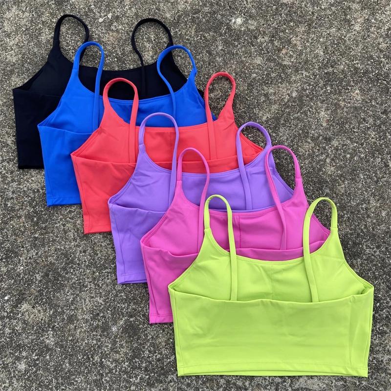 Soutien-gorge de sport dos nu pour femmes, haut d'entraînement, sangle fine, gilet de Yoga, soutien