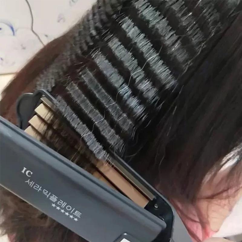 Fer à sertir professionnel rapide et moelleux, fer à sertir ondulé en maïs, fer à friser électrique