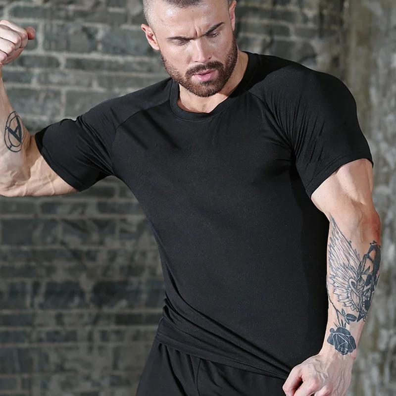 T-shirts de Compression pour hommes, maillot de football à séchage rapide, vêtements de Sport serrés