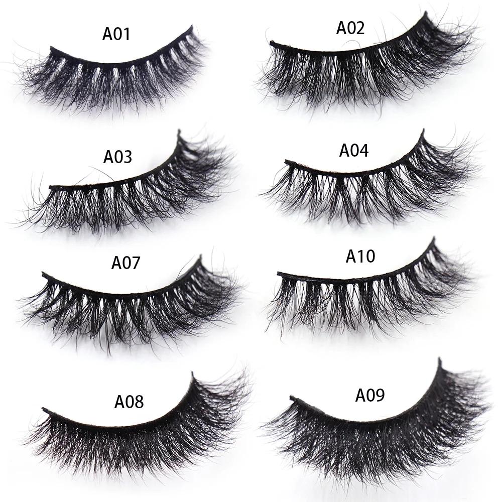 Faux cils de vison 3D avec escalade, faits à la main, bande complète, maquillage, moelleux, sans boî