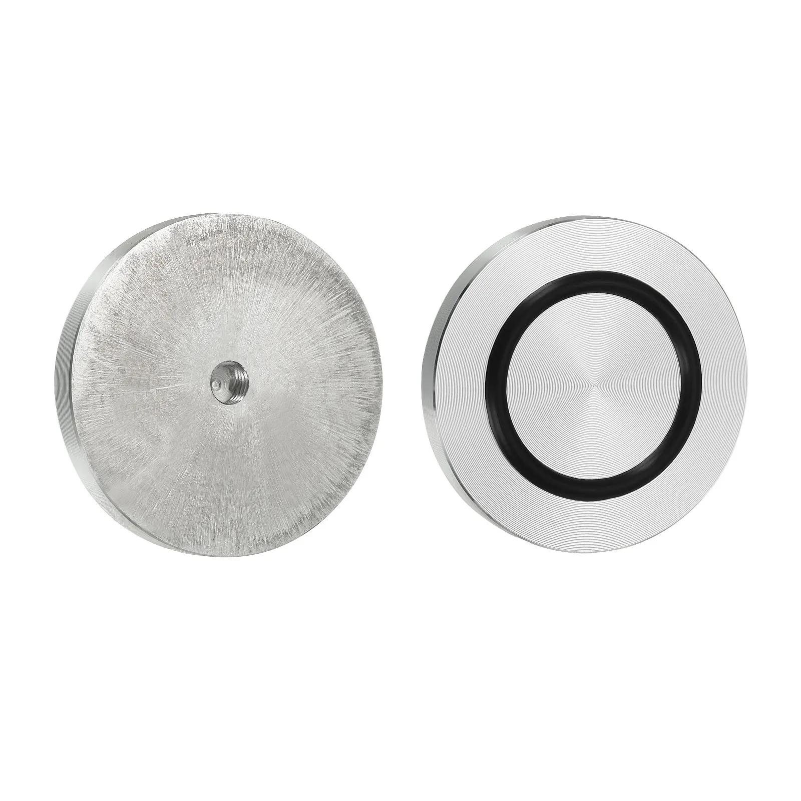 Disque circulaire en aluminium de 40/50/60mm de diamètre, adaptateur supérieur en verre M8, pieds de