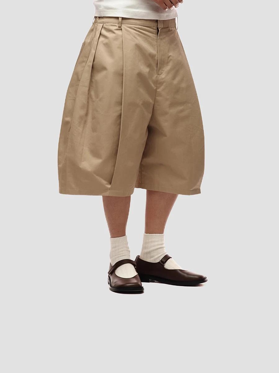 Mauroicardi printemps été Cool Baggy décontracté kaki short à jambes larges pour hommes avec taille