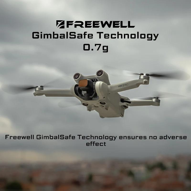 Freewell Professional Drone ND filtre , Accessoires de filtre pour DJI Mini 3, Mini 3 Pro, ND4, ND8,