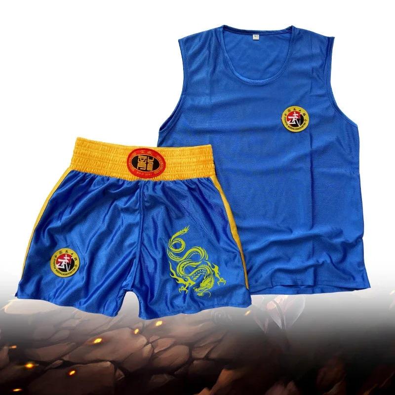 Costume de combat Sanda d'été à manches courtes, Short de boxe Muay Thai, vêtements d'entraînement p