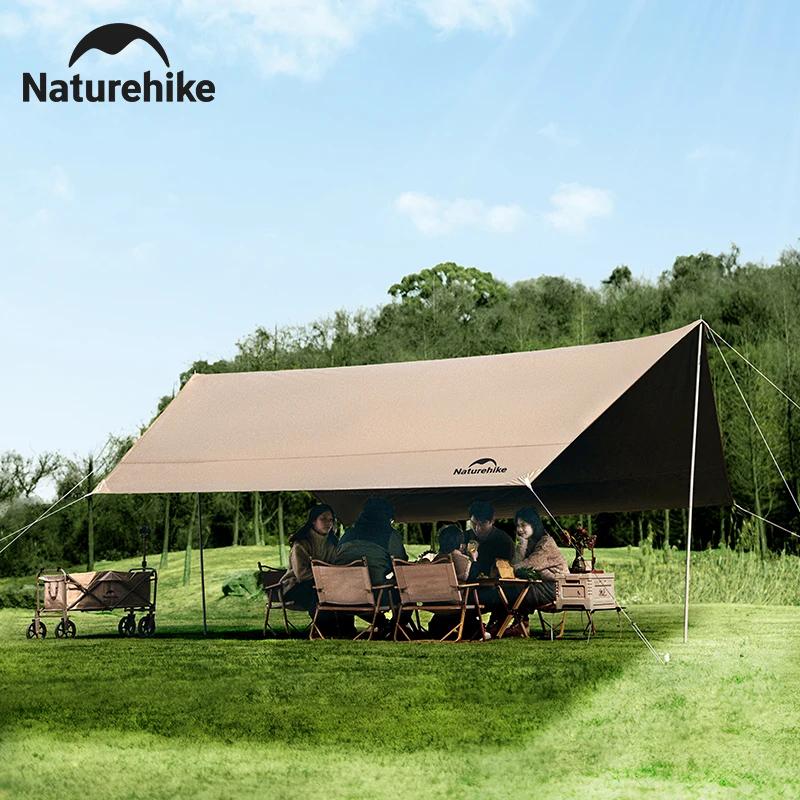 Bâche camping Naturehike revêtement noir - Abri solaire portable ultraléger imperméable pique-nique