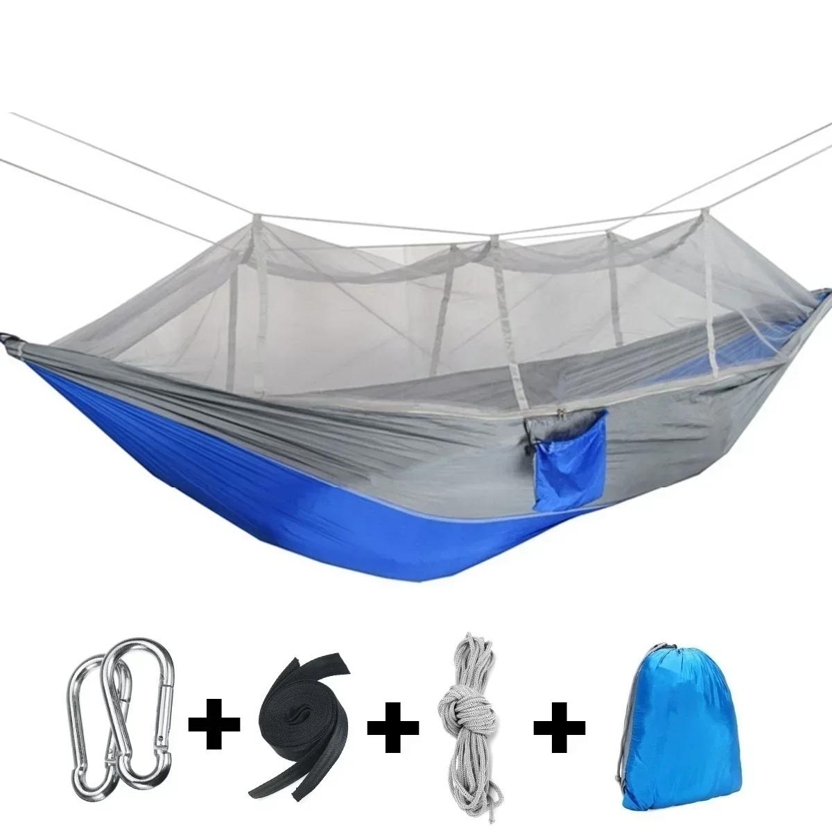Hamac Parachute ultraléger, moustiquaire de chasse pour Double personne, Camping, loisirs, Hamak, li