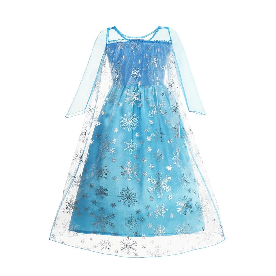 Costumes reine des neiges Elsa pour filles, Robe de bal de carnaval, vêtements de jeu pour enfants,