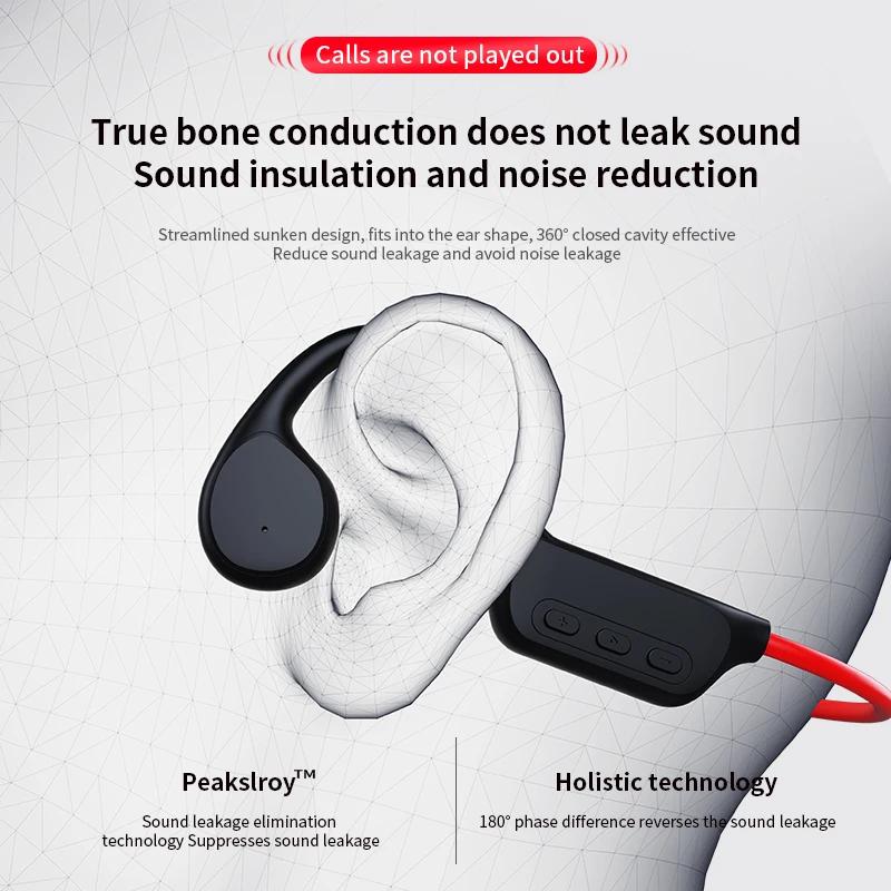 POLVCDG casque à Conduction osseuse IPX8 32GB Bluetooth 5.3 casque de natation sans fil avec Microph