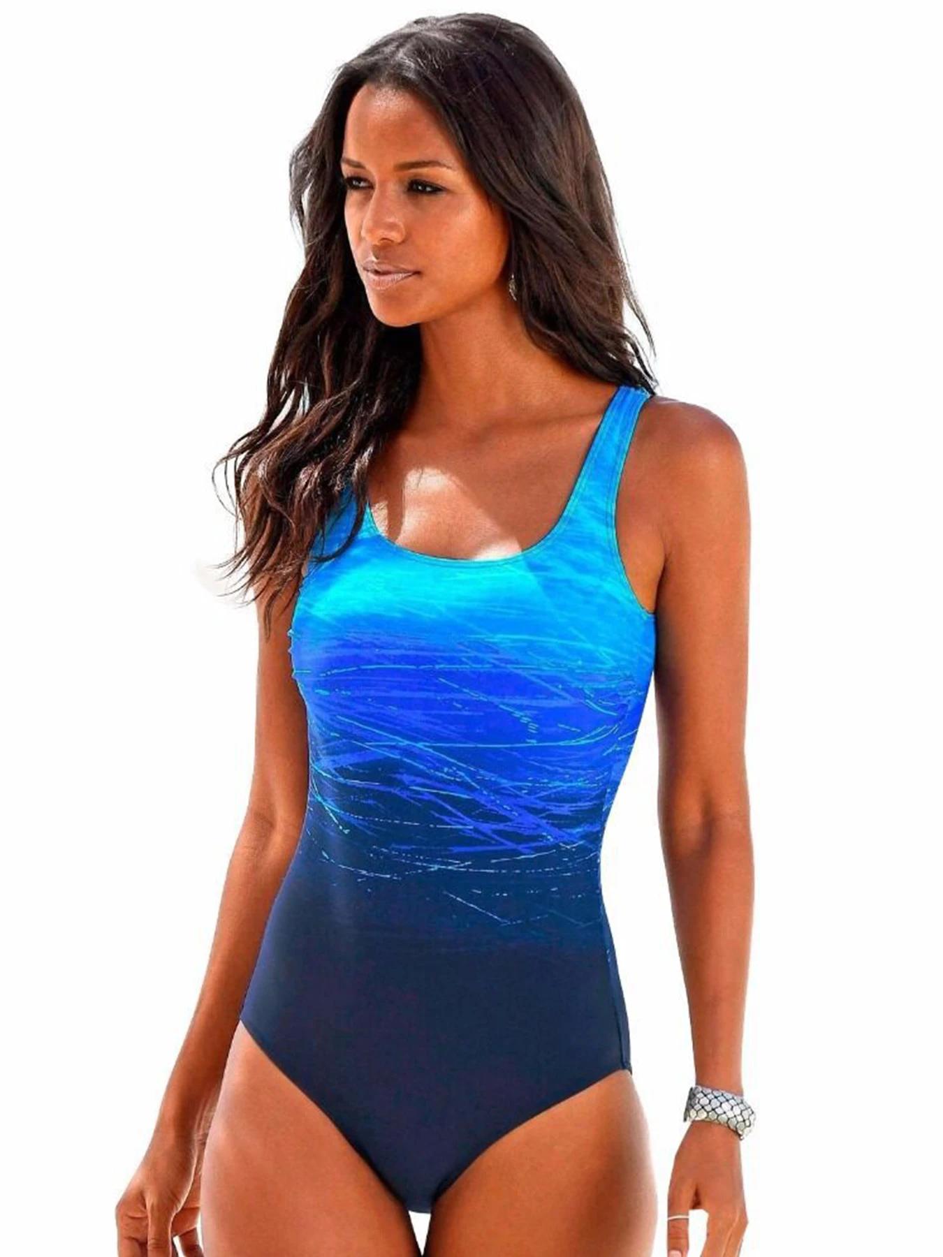 Monokini femme dos nu croisé 2024 - Maillot une pièce sportif grande taille baignade