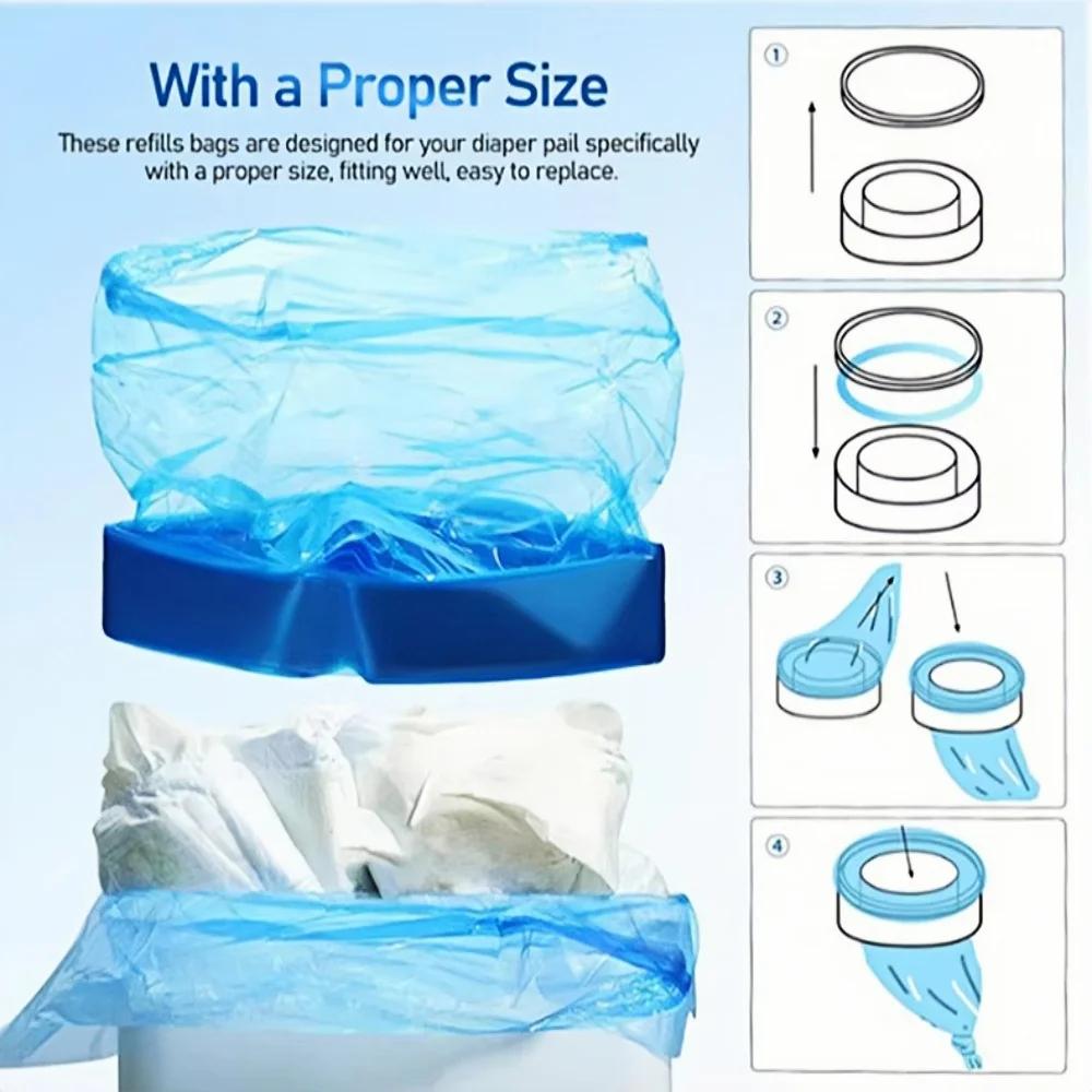 Recharges de seaux à couches pour Tommee Tippee, sacs de recharge de couches pour génie, sacs poubel