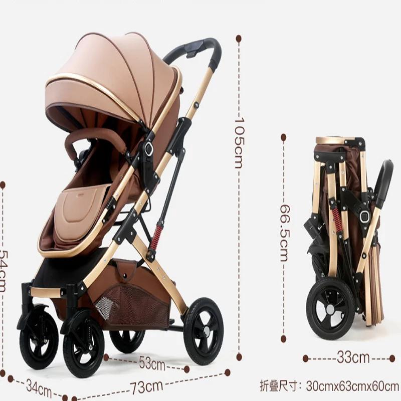 Poussette pour bébé, chariot haut de gamme, léger, pour nouveau-né, anti-chocs, bidirectionnel, char