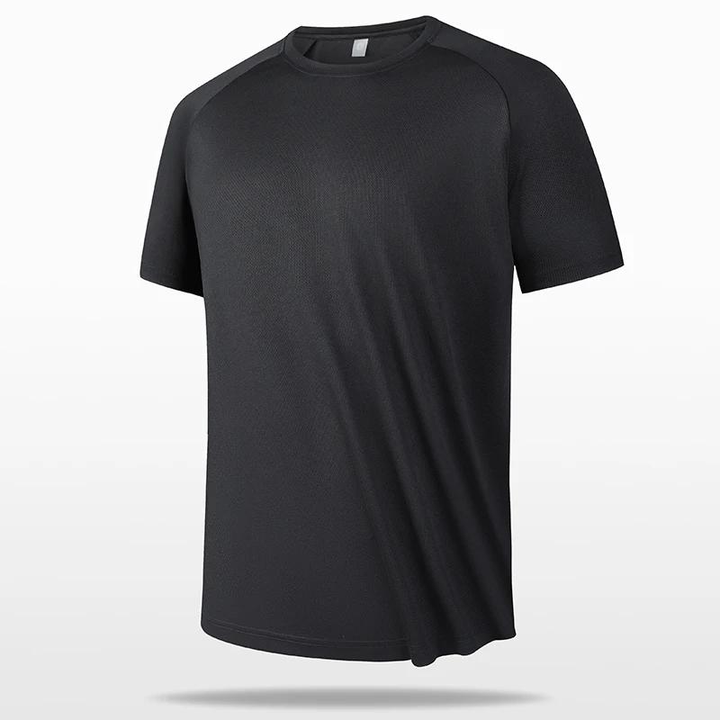 T-shirt de sport multicolore à manches courtes pour homme, maillot de gym respirant, chemise de fitn