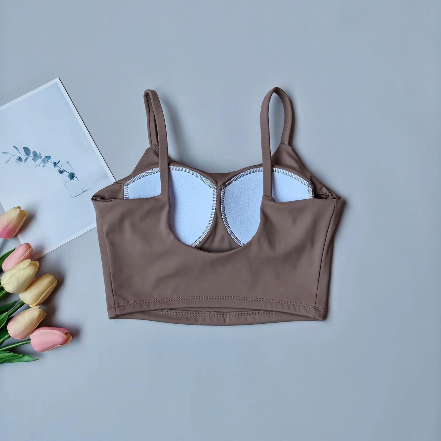 Soutien-gorge de sport respirant pour femmes, haut de fitness, soutien-gorge de sport push up, couss