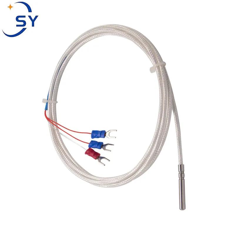 Sonde thermocouple en acier inoxydable, capteur de température RTD PT100, 0,5/1/2/3/4/5M, étanche, f