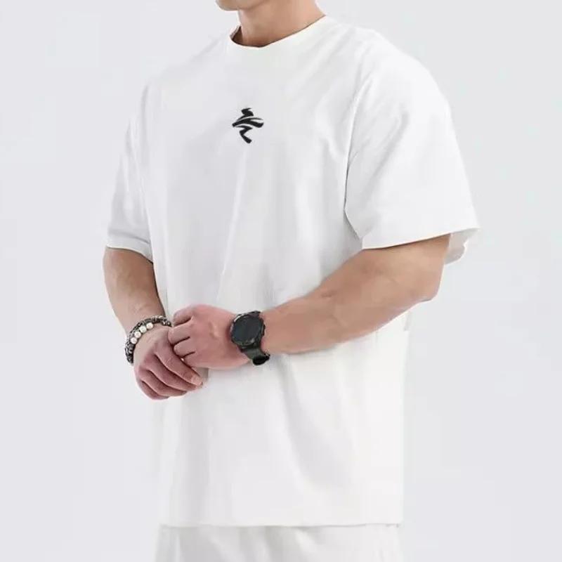 T-shirt oversize homme à séchage rapide - Haut fitness et running été en maille respirante