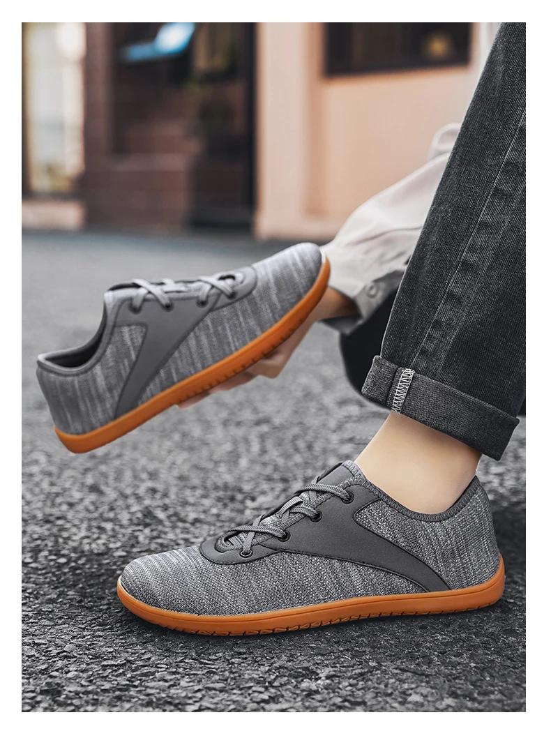 Chaussures de marche pieds nus pour hommes avec bout large et chaussures minimalistes dispersées, ad