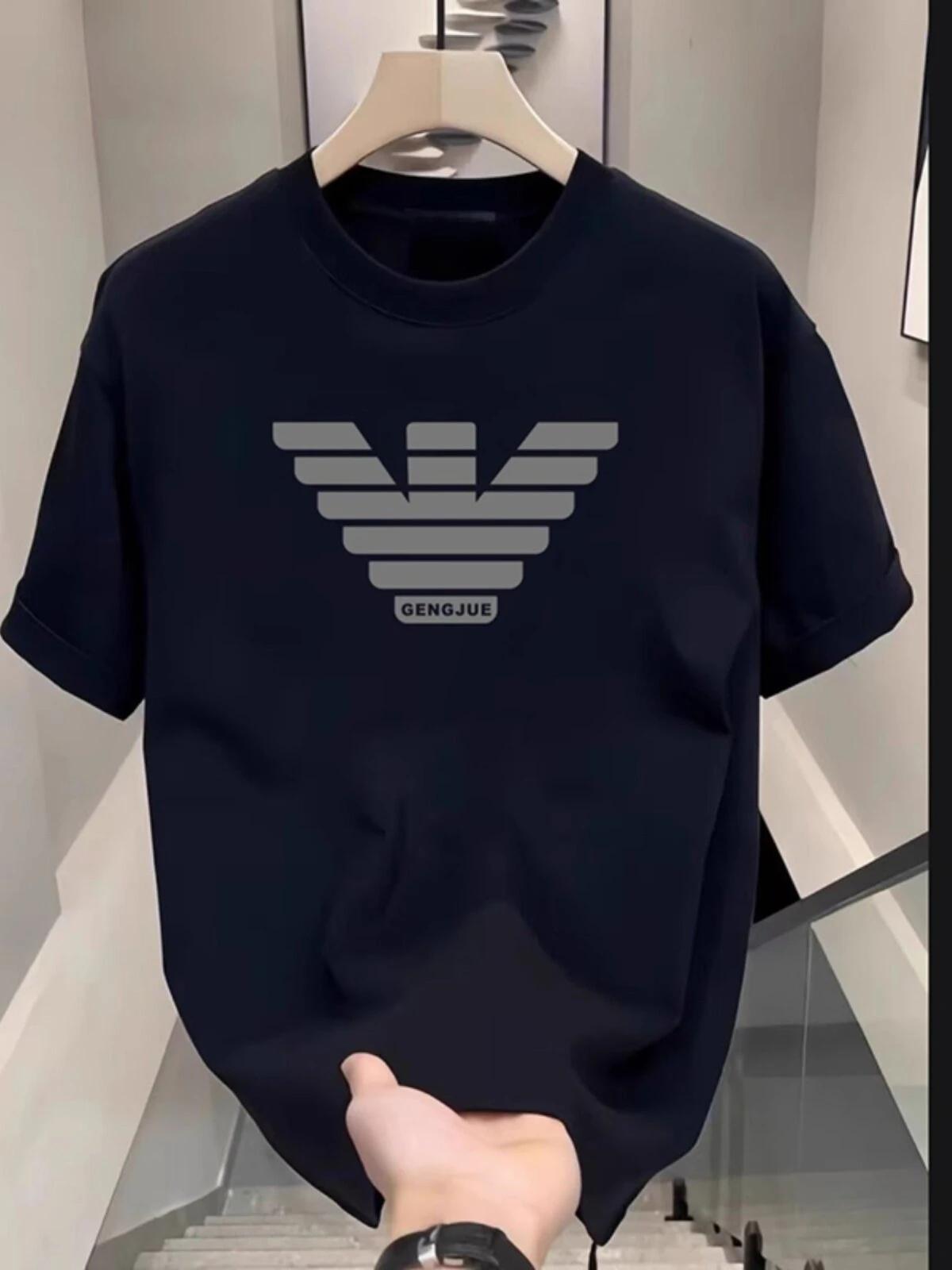 Nouveau T-shirt Décontracté Classique à Logo Tendance 2026 – Marque Haut de Gamme Unisexe en Coton P