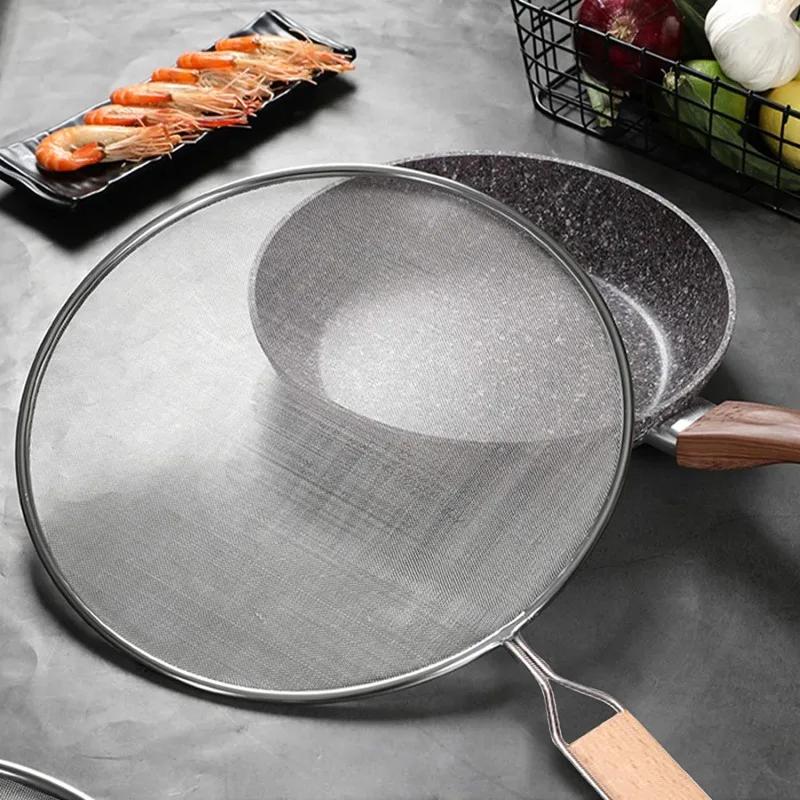 Cuisson friture acier inoxydable Anti-éclaboussures garde huile filet graisse éclaboussures écran ca