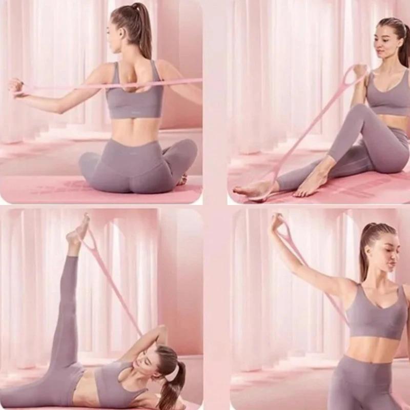 Bande de résistance de forme de 8, bande élastique d'entraînement sportif, corde de traction en caou