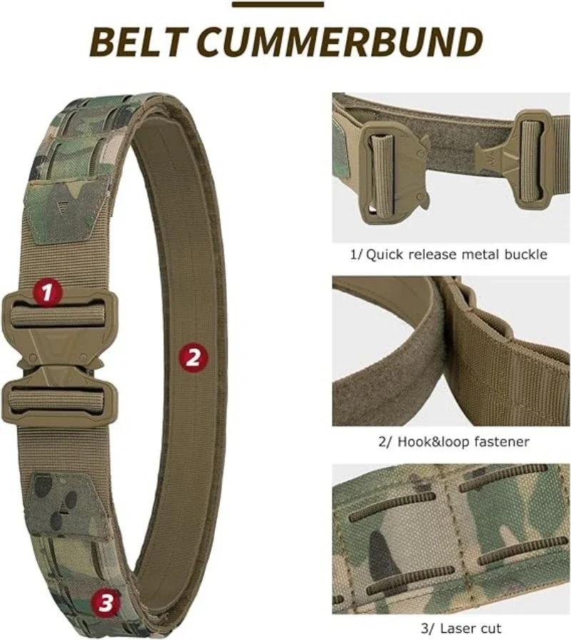 YAKEDA Battle Molle Riggers ceinture de service coussin antidérapant robuste et peigne de ceinture i