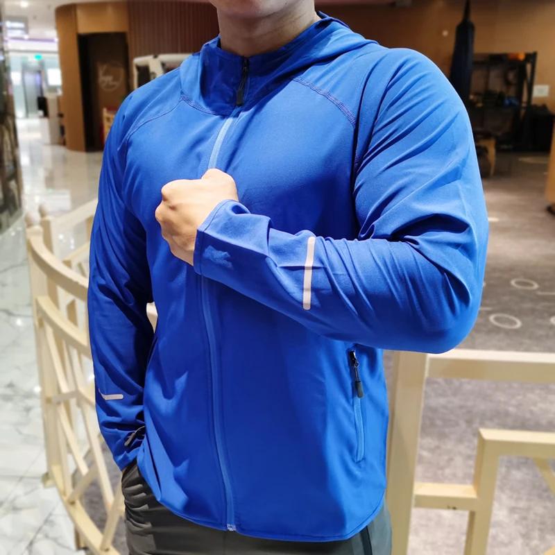Veste Coupe-Vent à Capuche pour Homme et Femme, vaccage Rapide, Mince, Course à Pied, Fitness, Gym,