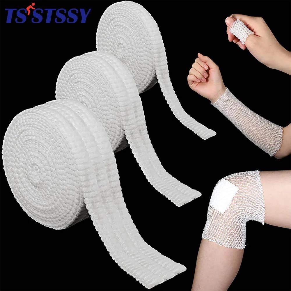 1 rouleau de pansement tubulaire en filet, maille élastique, pansement pour plaies, gaze respirante,