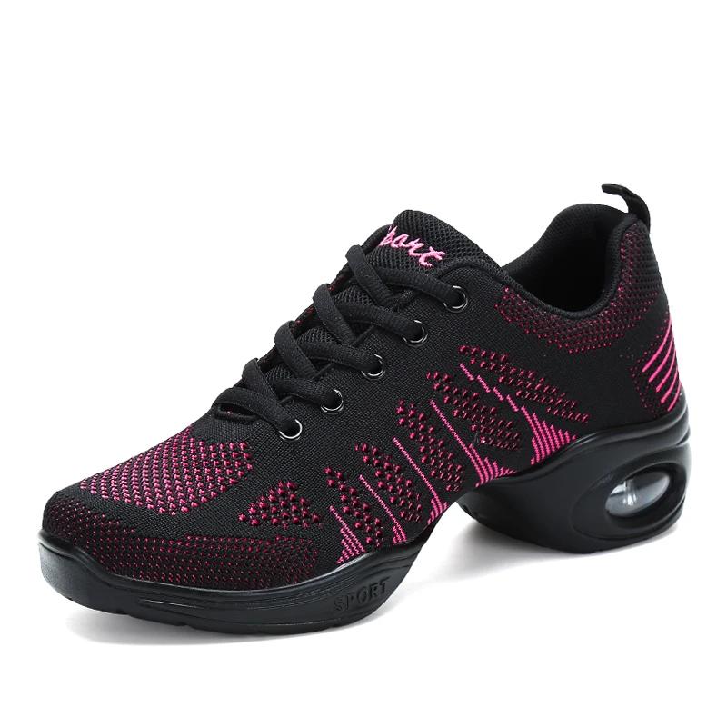 Chaussures de danse modernes pour femmes, baskets en maille respirante pour femmes, chaussures de ja
