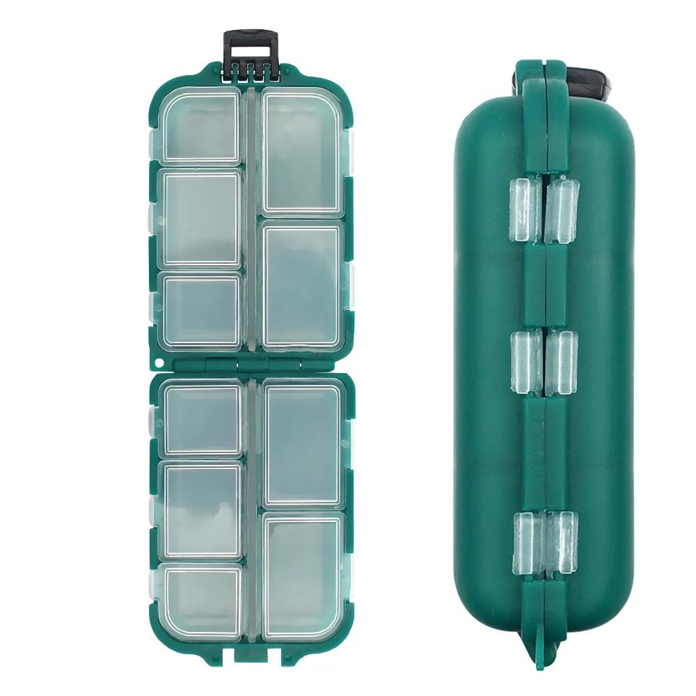 DNDYUJU 1 pièces boîte de pêche matériel de pêche boîte de rangement 10 compartiments en plastique p