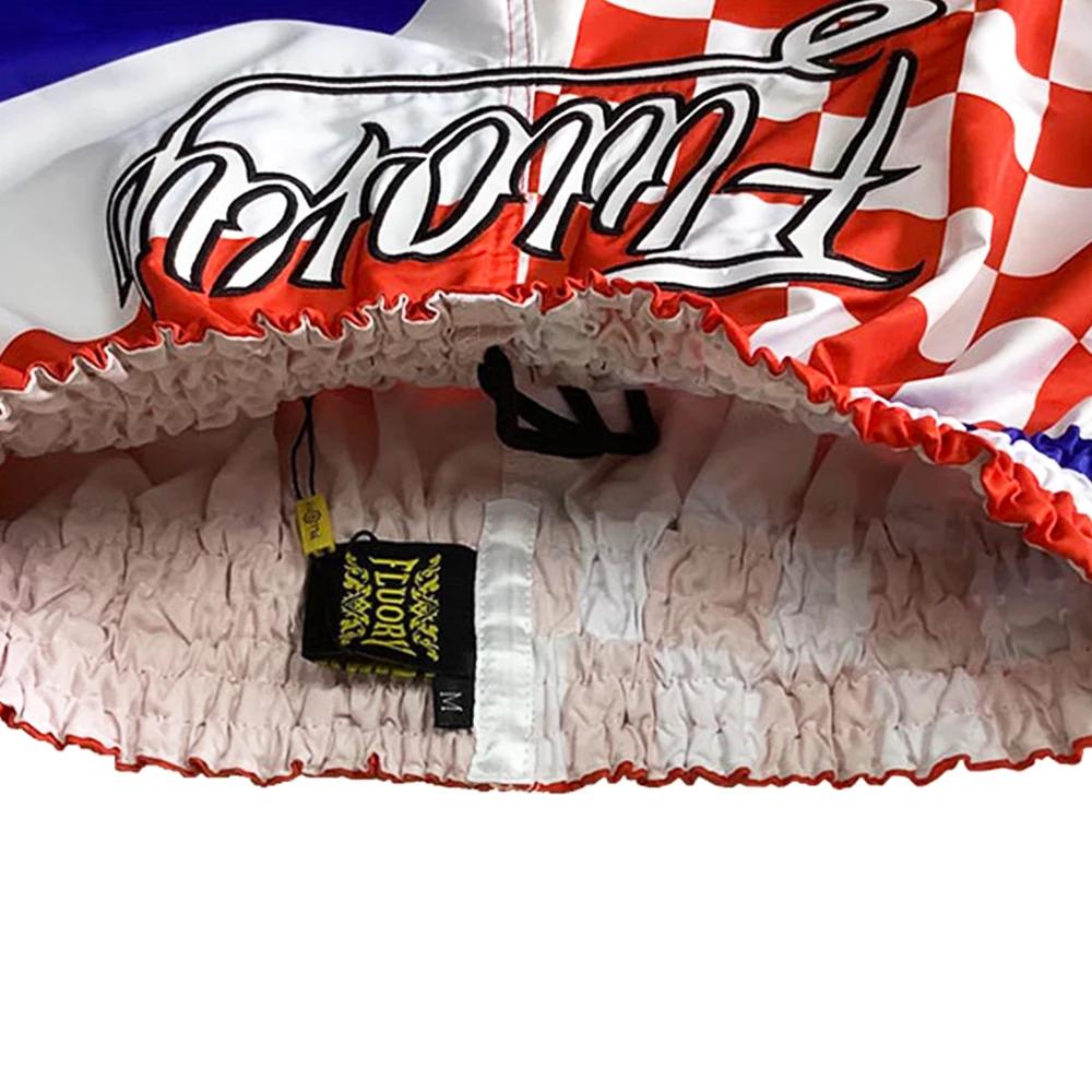 FLUORY Muay Thai homme Shorts combat Boxeo Boxer entraînement sport haute qualité Kick Boxing Fitnes