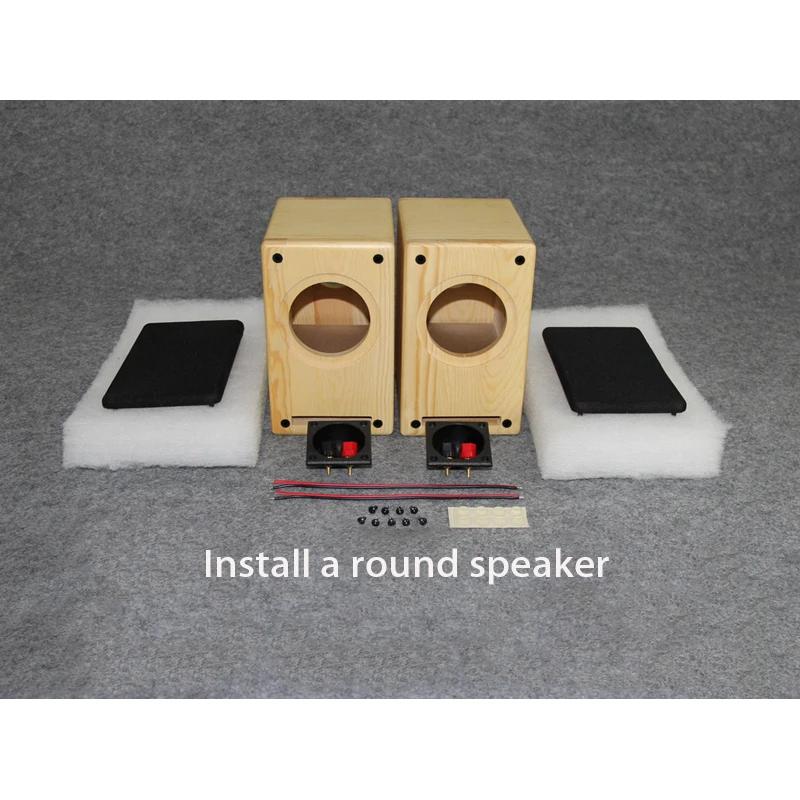 3 pouces haut-parleur coque pin bambou maison Audio gamme complète haut-parleur boîtier vide maison
