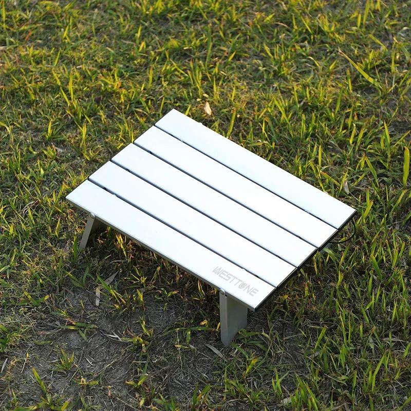Table en rouleau légère, Mini sac à dos pliant, pêche pique-nique barbecue, Table d'extérieur en alu