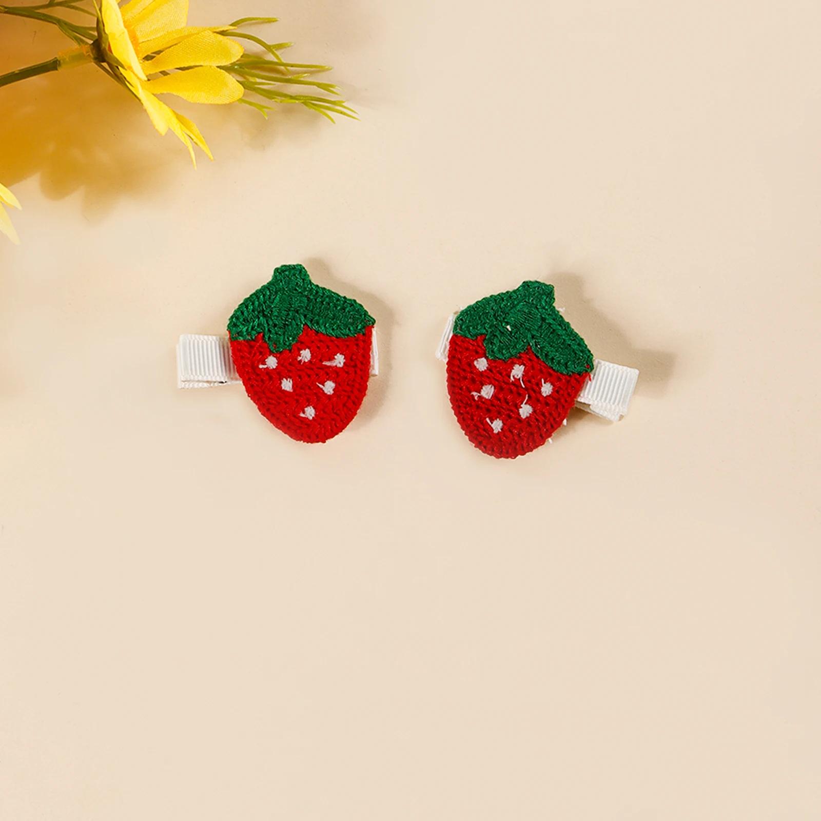 Pinces à cheveux en forme de fraise, cerise, tournesol, combinaison mignonne pour bébé, épingle à ch