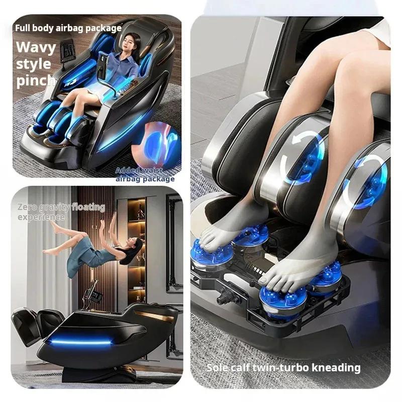 Fauteuil de Massage multifonctionnel 6D zéro gravité Shiatsu, pression d'air, confortable, professio