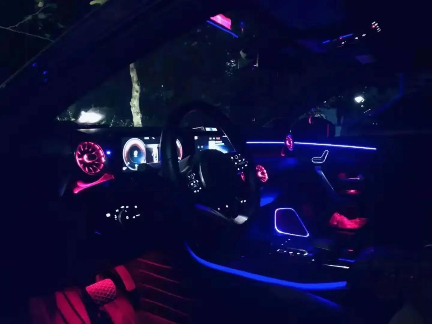 64 couleurs lumière ambiante LED évents pour Mercedes Benz W177 W118 W247 A/B/CLA/GLA/GLB classe voi