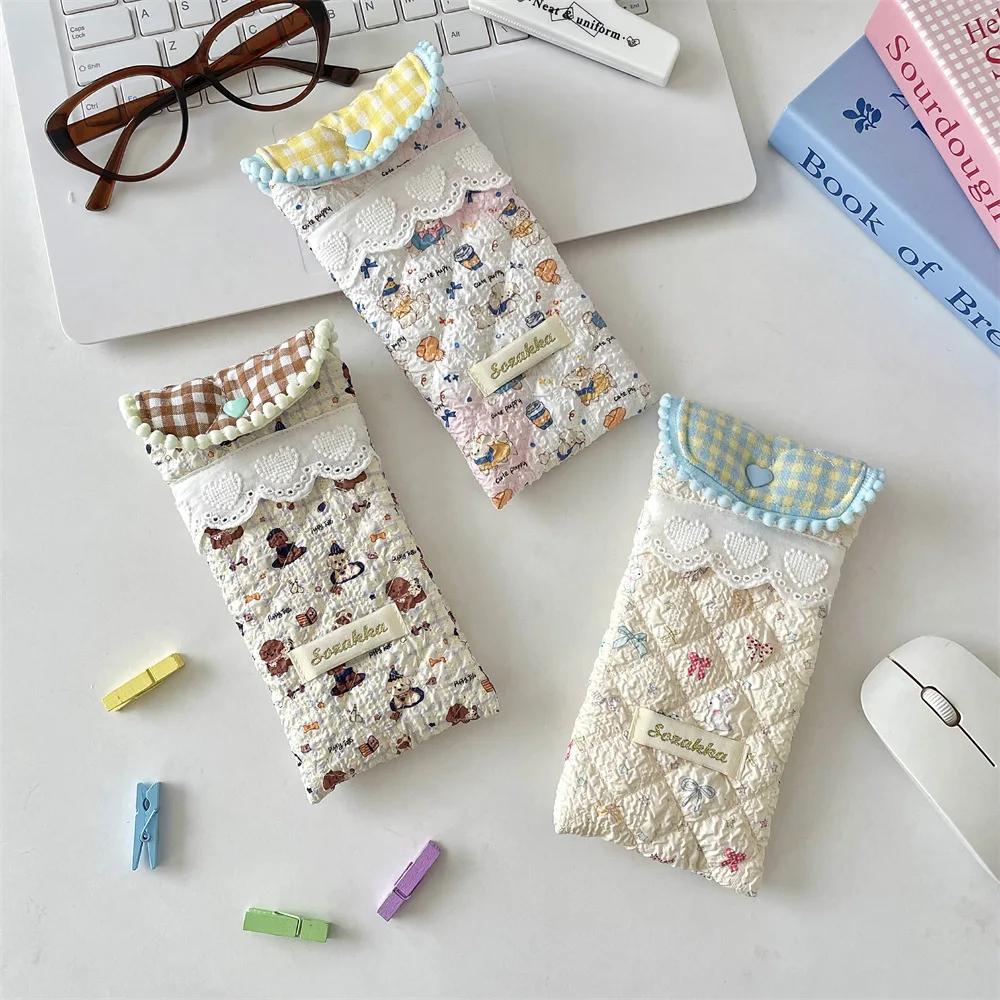 Étui à lunettes souple de dessin animé mignon, pochette Portable anti-écrasement pour lunettes de so