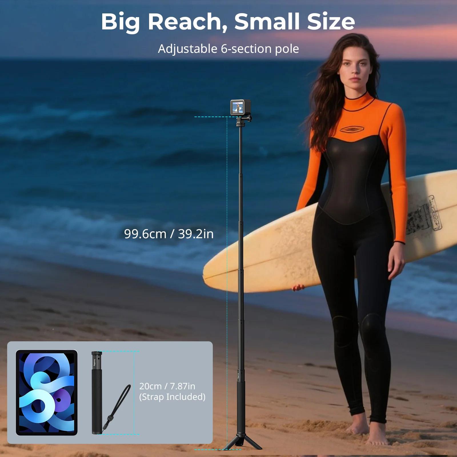 SmallRig – perche à Selfie pour caméras d'action, Support pour Smartphone GoPro 12 10 9 8 pour Insta