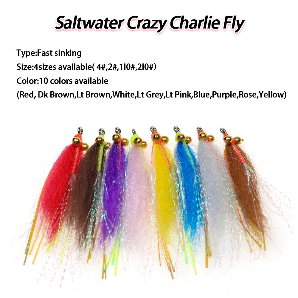 LIONRIVER fou Charlie mouche crochet en acier au carbone coulant rapide pêche mouches bar truite eau