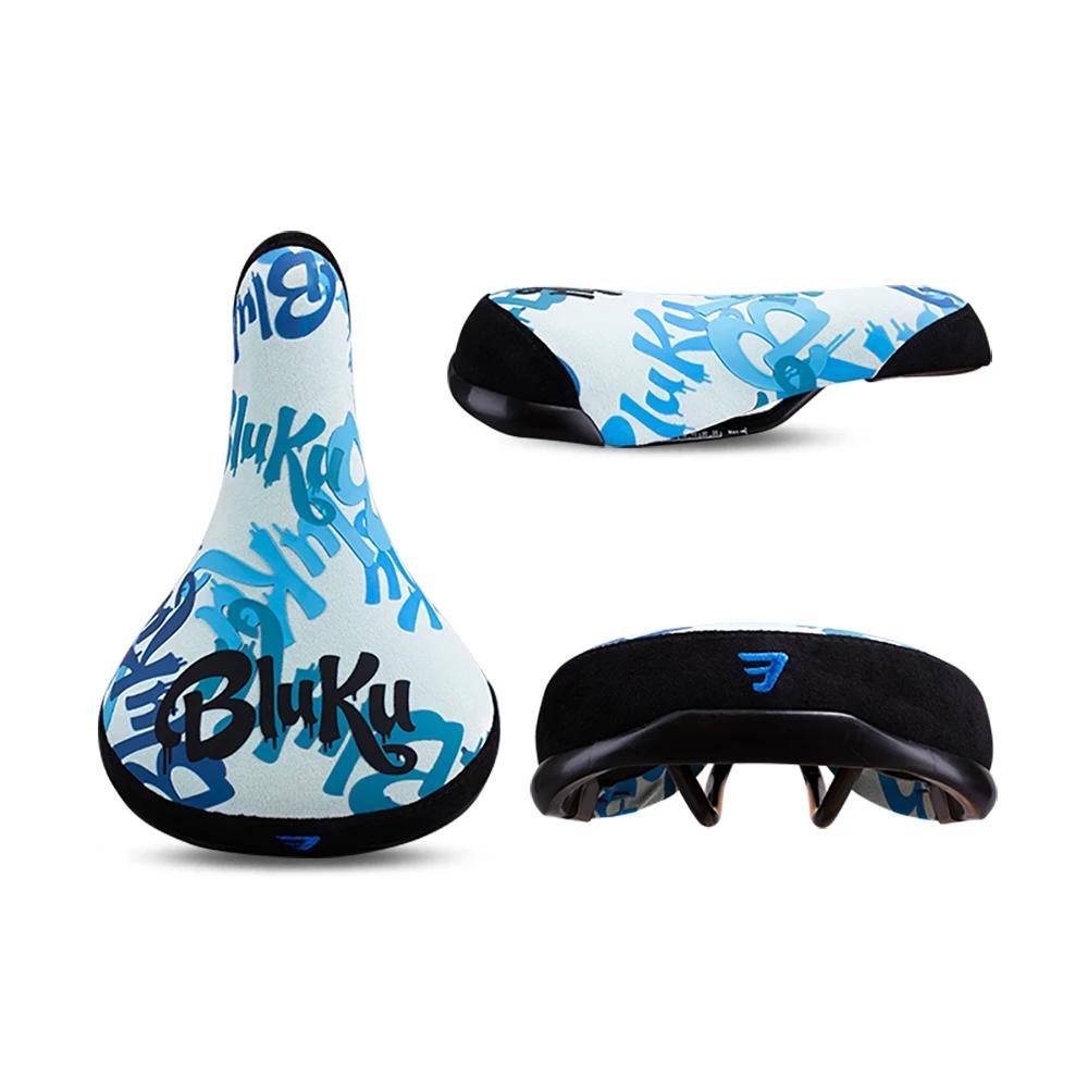 Selle de vélo Funsea en silicone imprimé pour vélos, siège en flanelle avec logo brodé, rail de 8 mm