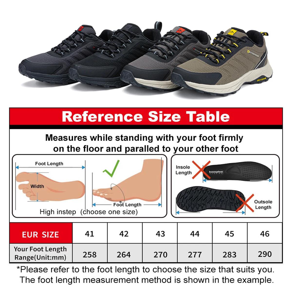 Baasploa – chaussures de randonnée pour hommes, de marque, de haute qualité, pour Trekking, escalade