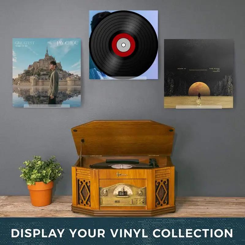 Étagère murale en vinyle transparent, 6 pièces, support mural en acrylique pour Album, présentoir de