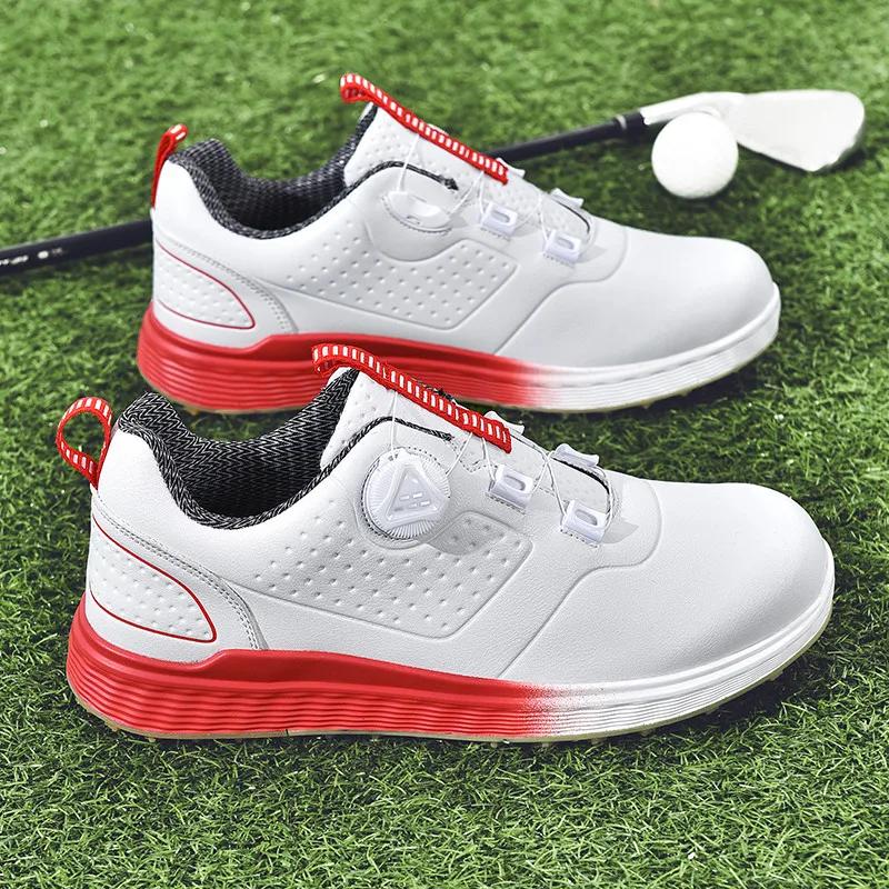 Offre spéciale blanc hommes chaussures de Golf taille 46 conception anti-dérapant femmes chaussures