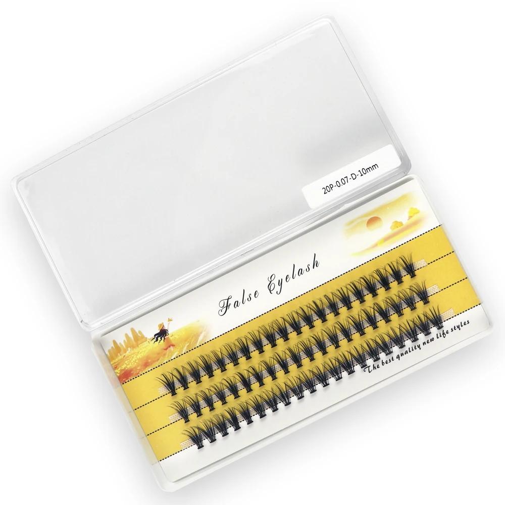Extensions de cils en vison naturel, nouveaux grappes de cils bouclés 20D C/D/L, cils personnels, ci