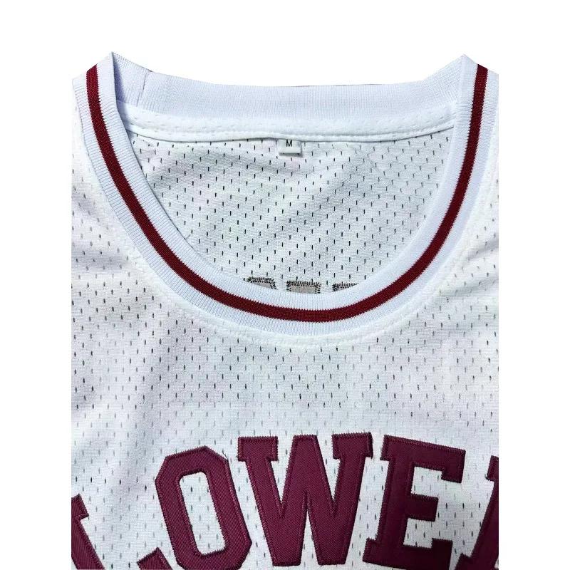Hommes # 33 Maillot de basket brodé - Polyester respirant, haut de sport sans manches à col rond pou