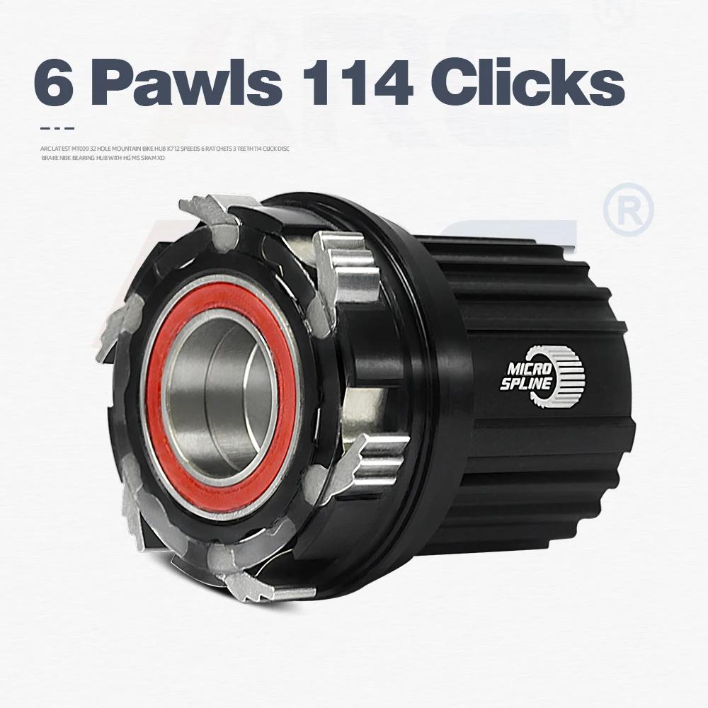 Roue arrière MT009 frein à disque NBK - Moyeu 6 cliquets 114 clics 32 trous compatible 12 vitesses