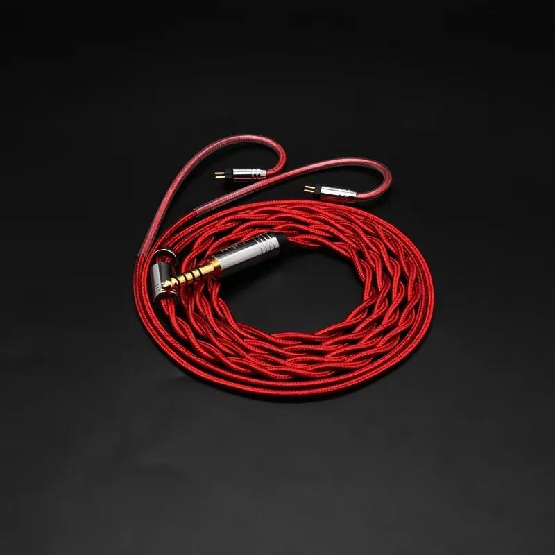 IvipQ-Argent regardé 501 7N OCC 4N, avec MMCX/2 broches 3.5/2.5/4.4mm/QDC/2 broches pour salle de ba