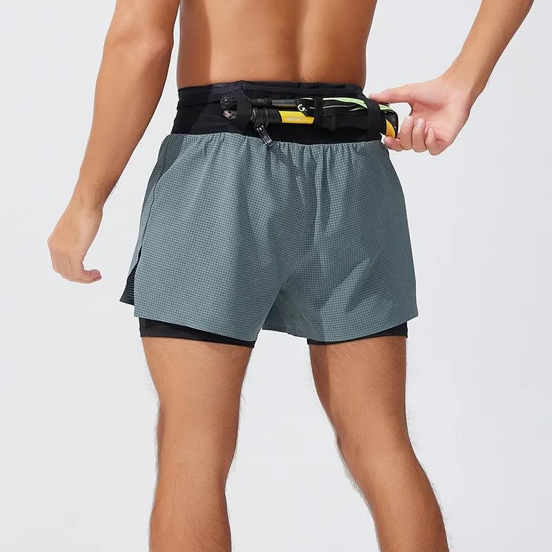 Short de course homme 2 en 1 Marathon Fitness court Gym homme basket-ball pantalon d'entraînement mu