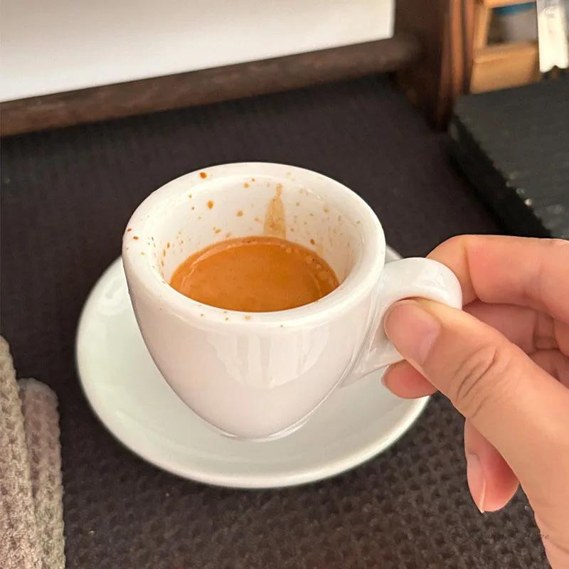 Ensemble de tasses à expresso en porcelaine 50ml, tasses à café Cappuccino, tasses à Shots express a