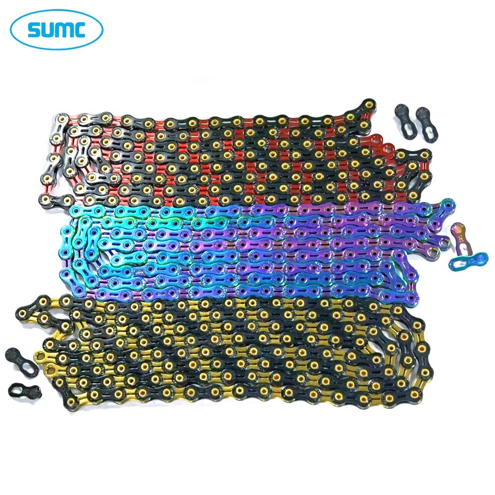 SUMC chaîne 12 vitesses vtt vélo de route diamant série chaîne 126L ultraléger SX12SL couleur vélo d
