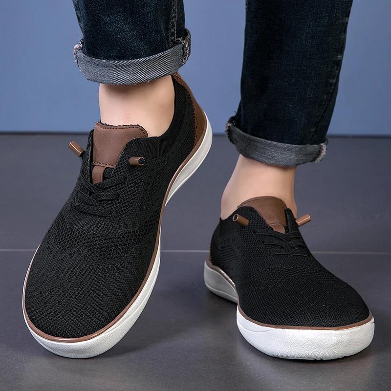 Chaussures de Marche Larges et Légères pour Homme, Souliers Décontractés de Grande Taille, Adaptés a